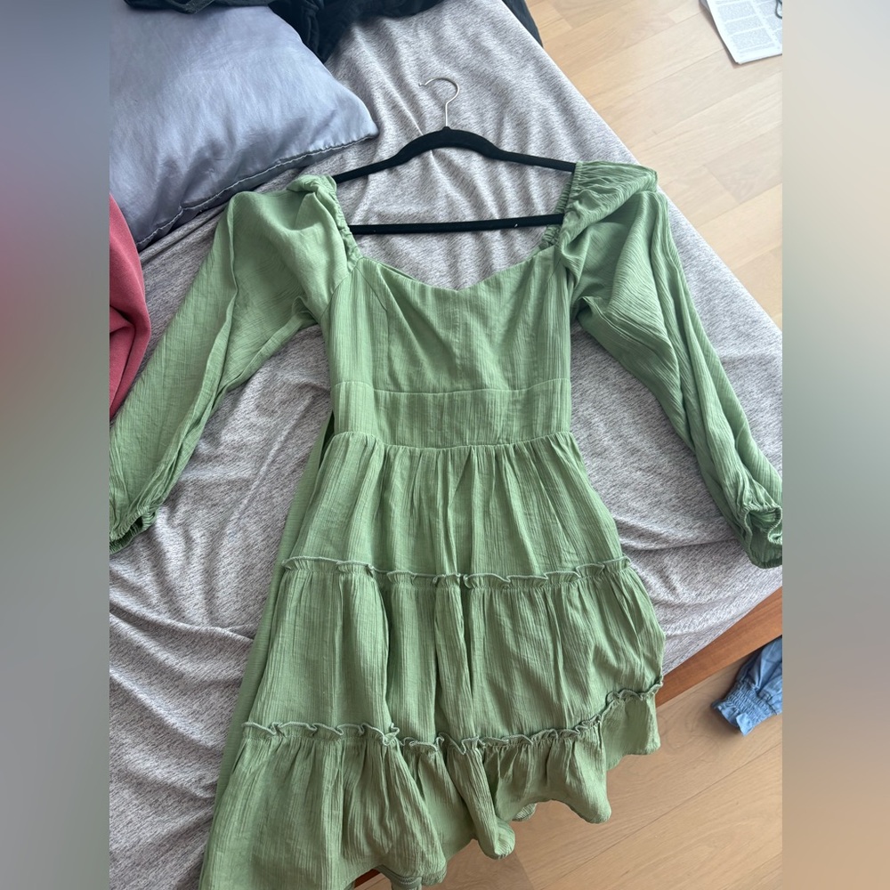 Altar'd State Sage Long Sleeve Dress